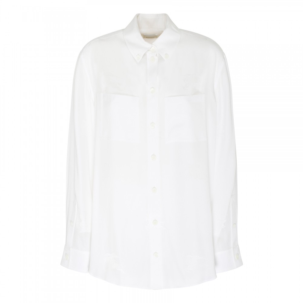 White silk shirt