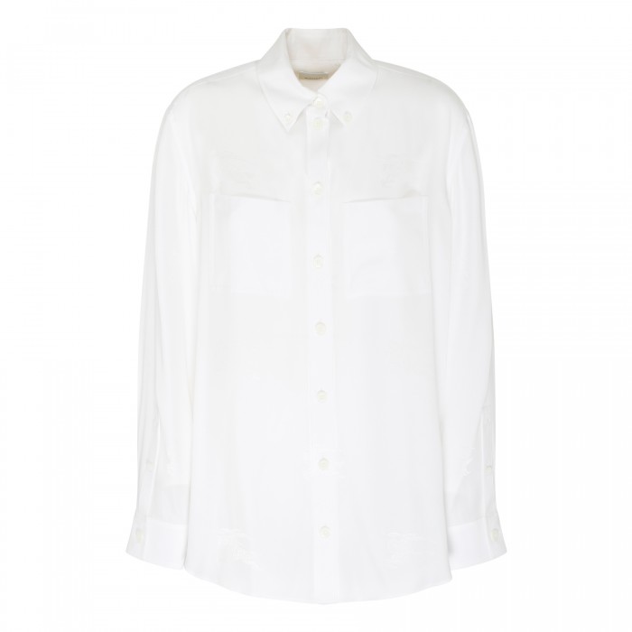 White silk shirt