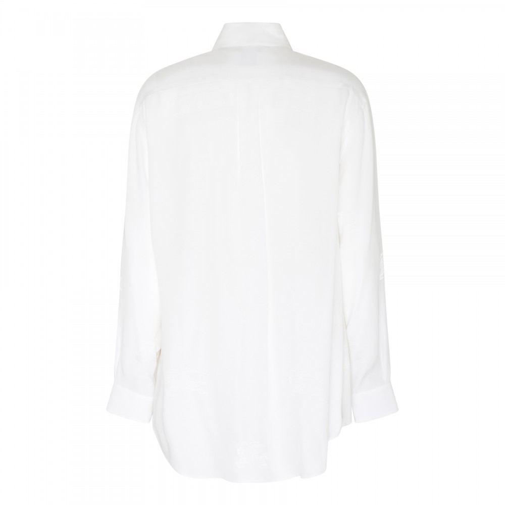 White silk shirt