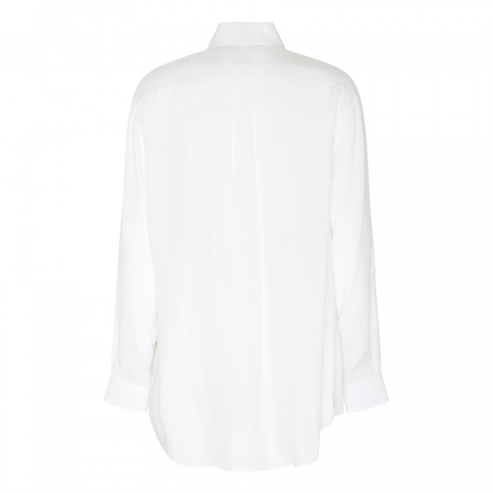 White silk shirt