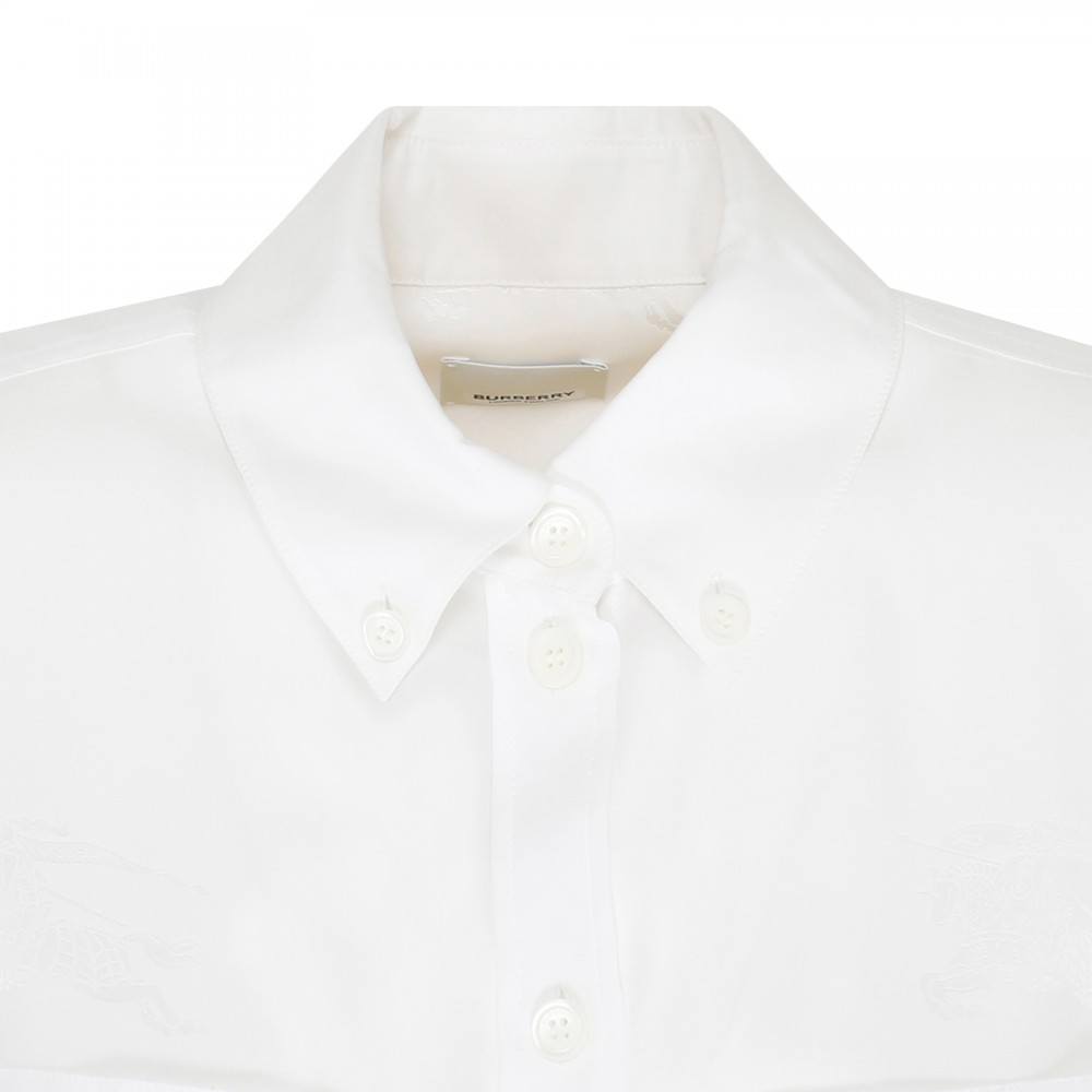 White silk shirt