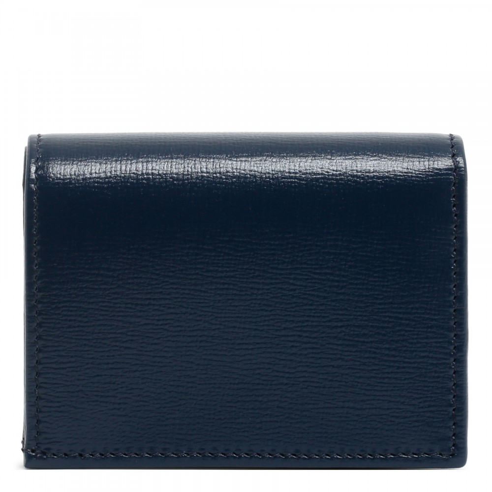 Horsebit 1955 blue card case wallet