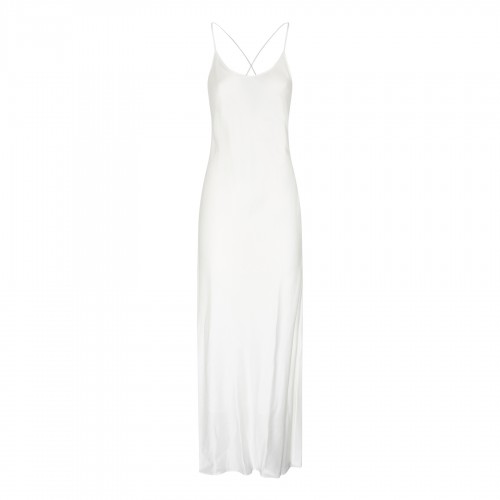 Parchment-hue slip dress