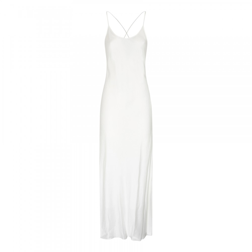 Parchment-hue slip dress
