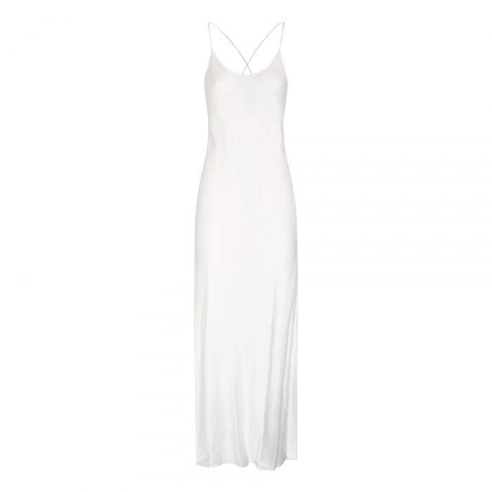 Parchment-hue slip dress