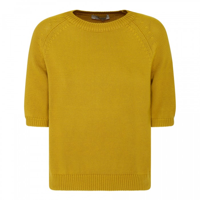Ochre yellow cotton top