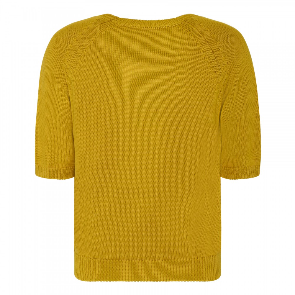 Ochre yellow cotton top