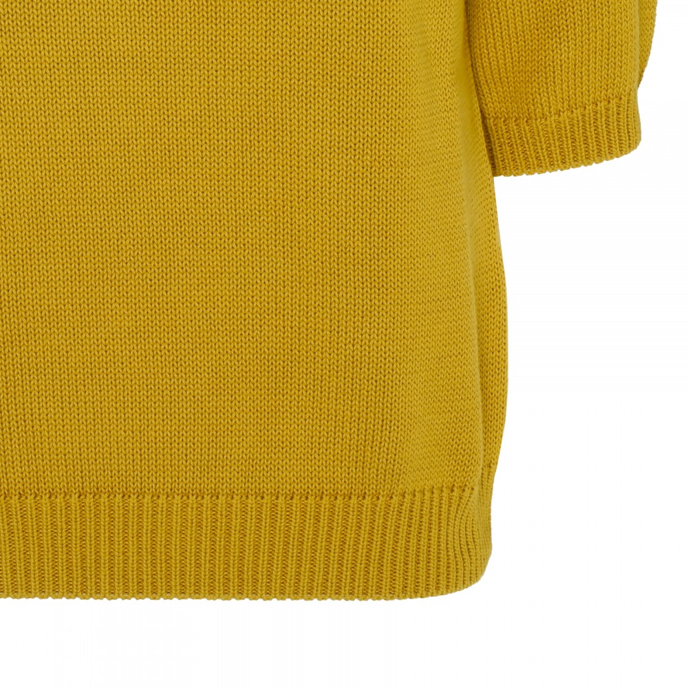 Ochre yellow cotton top