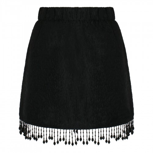Bead fringe mini skirt