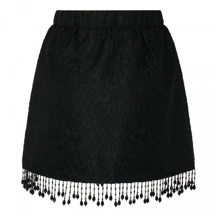 Bead fringe mini skirt