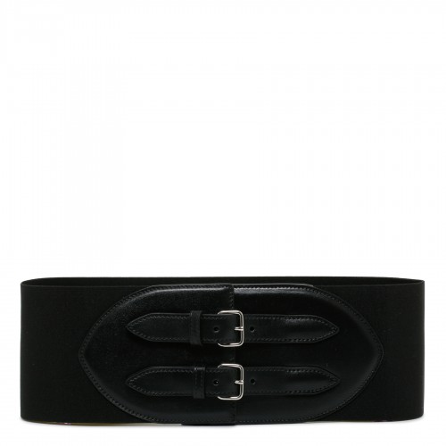 Black elastic corset belt