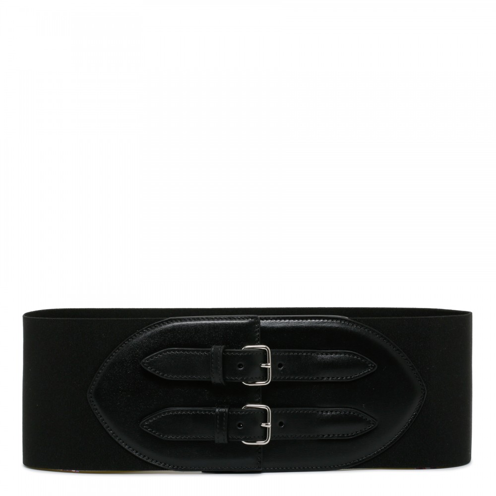Black elastic corset belt