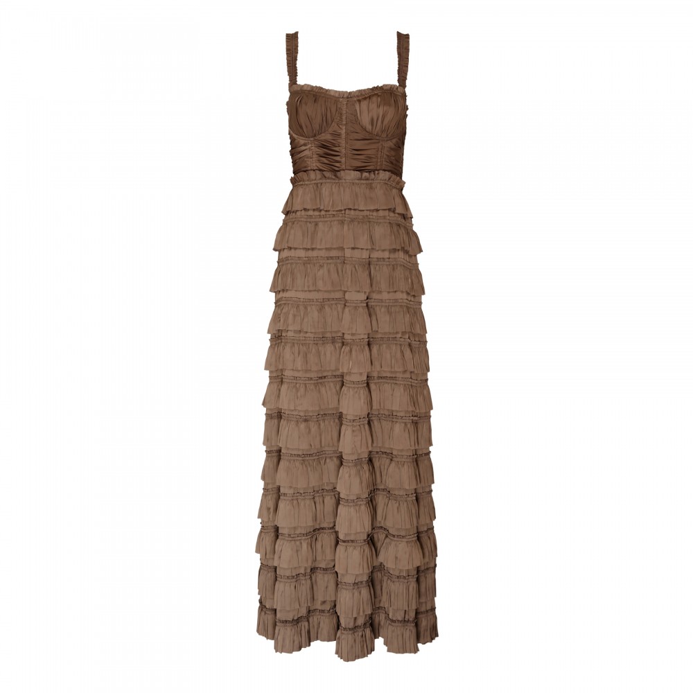 Camile taupe hue gown