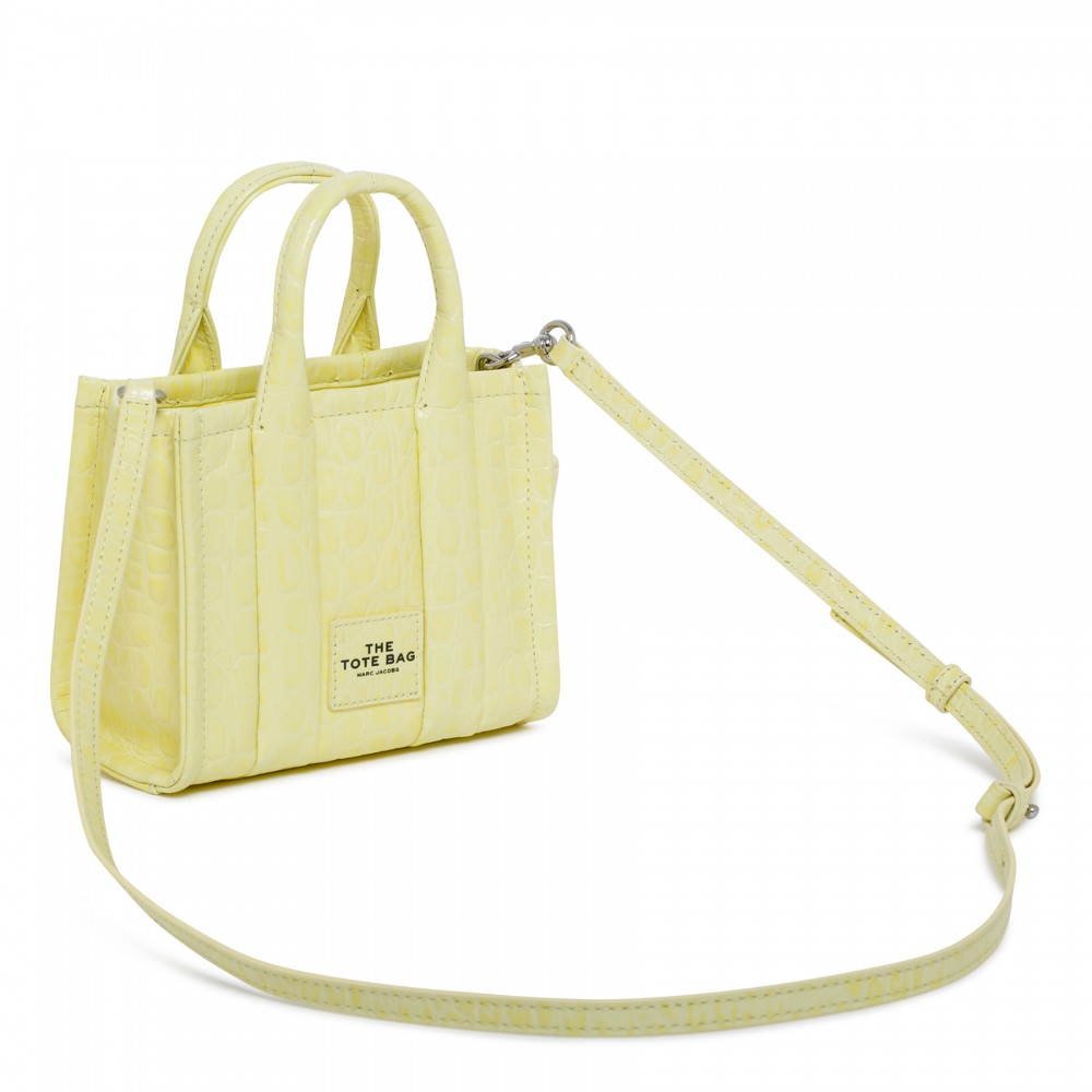 The Shiny Crinkle yellow micro tote