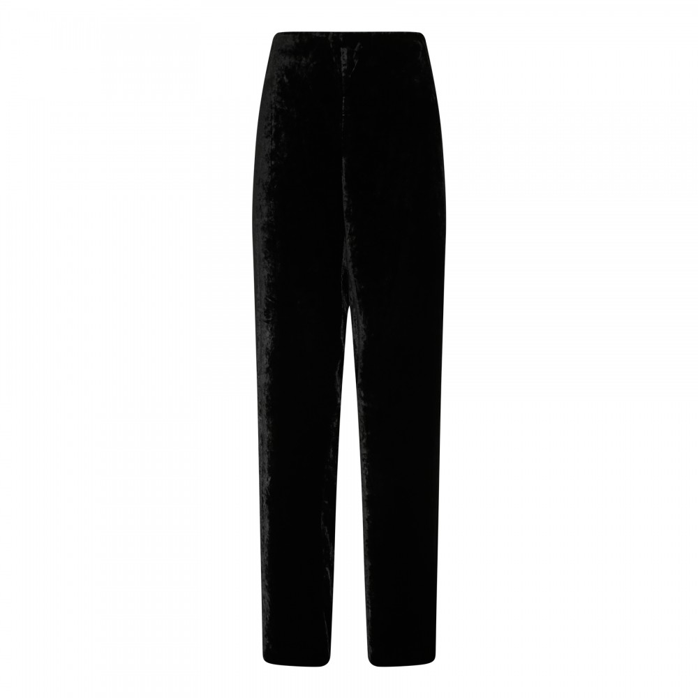 Velvet wide-leg pants