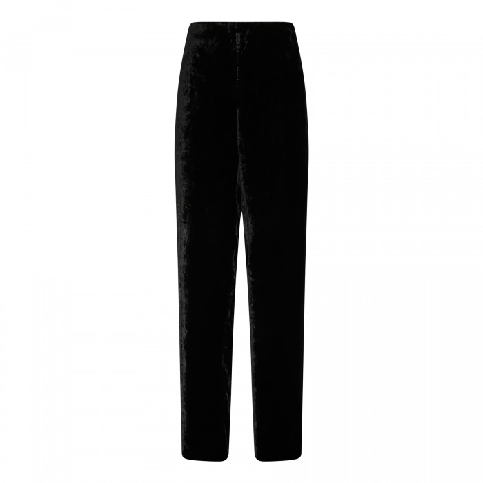 Velvet wide-leg pants