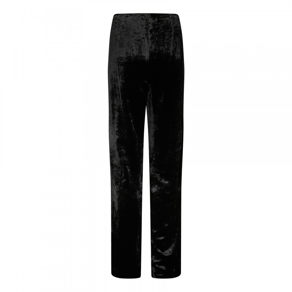 Velvet wide-leg pants