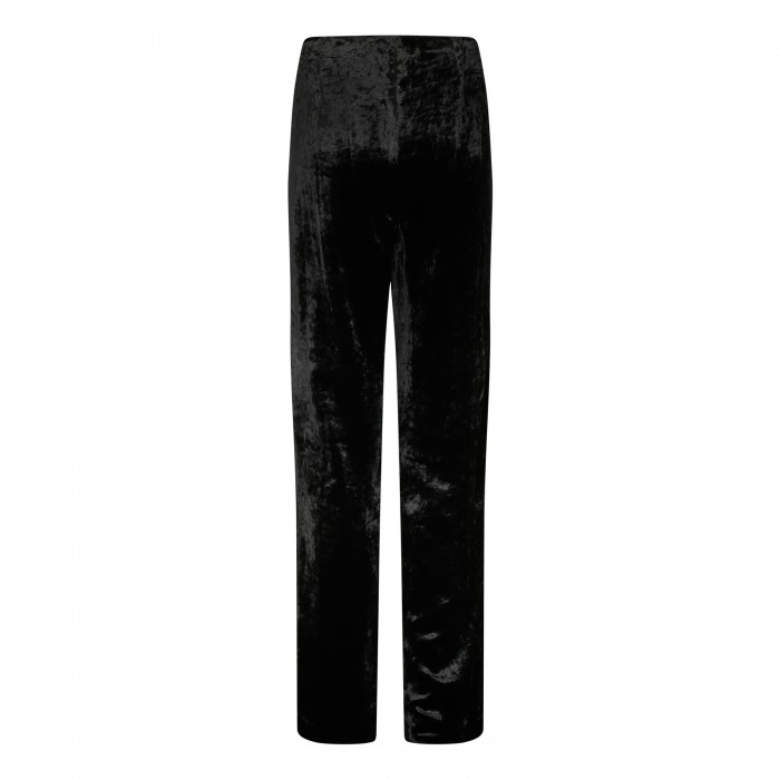 Velvet wide-leg pants