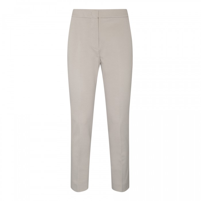 Ice white viscose blend pants