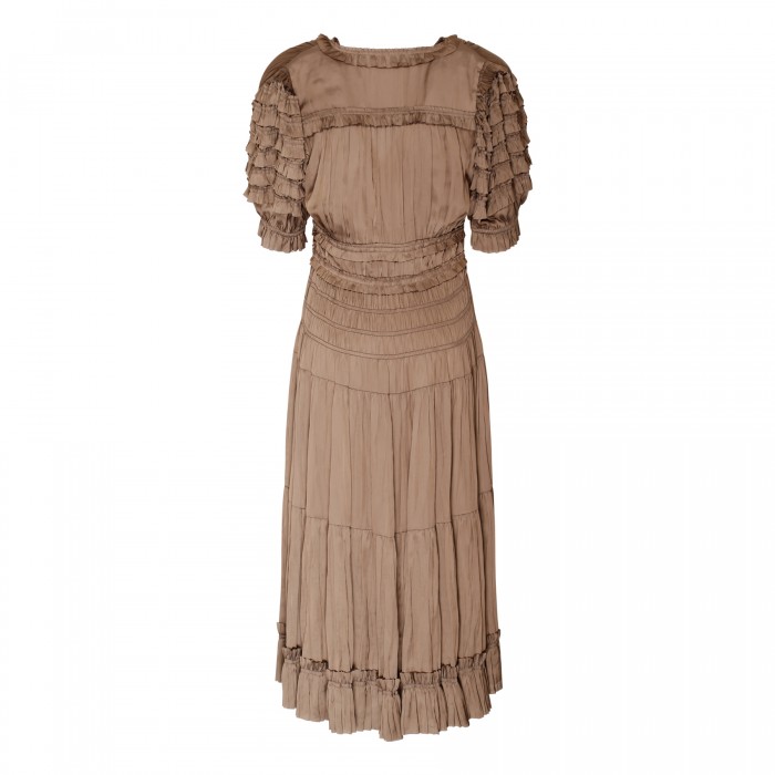 Carine taupe-hue midi dress