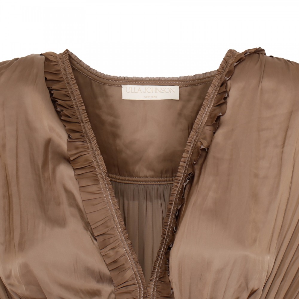 Carine taupe-hue midi dress