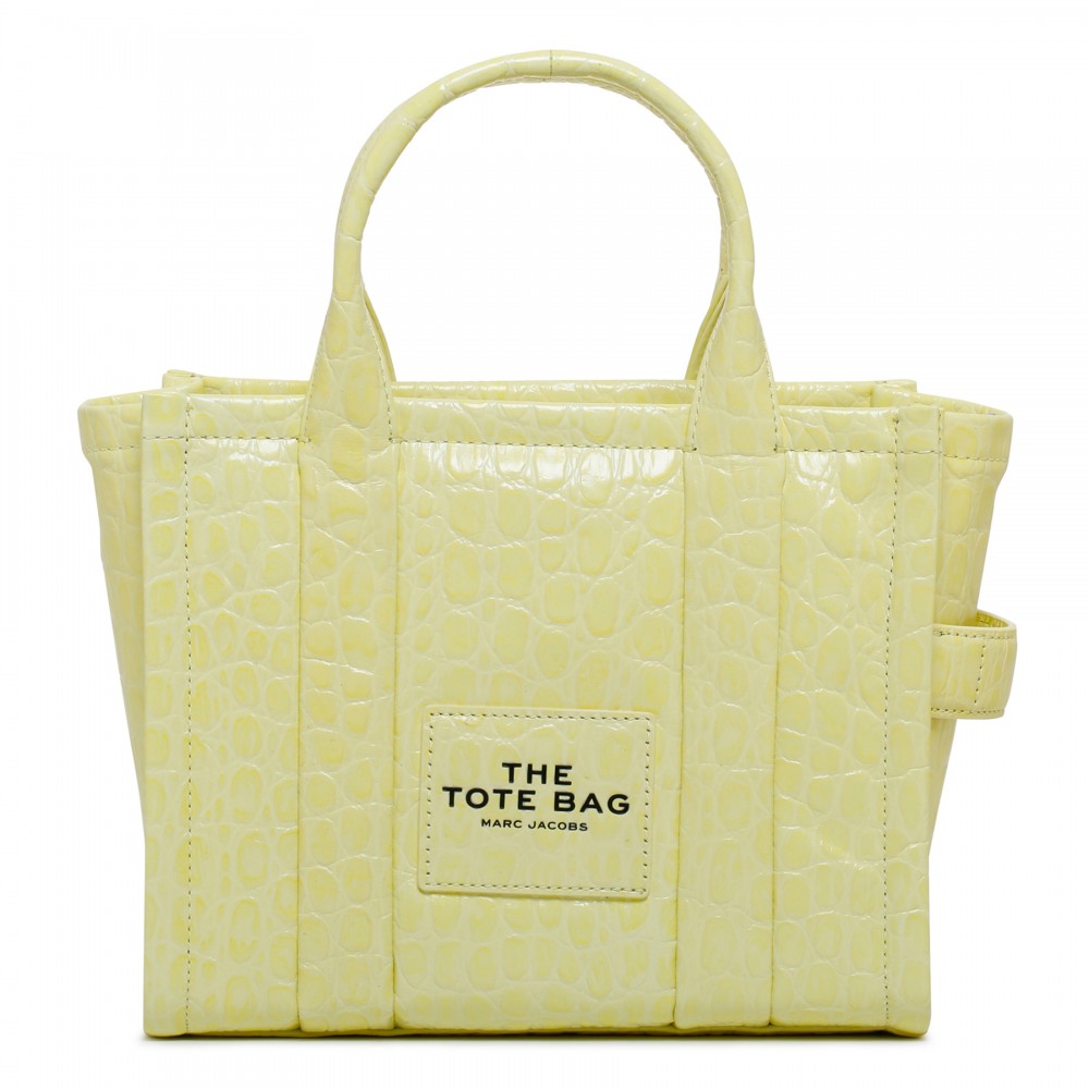 The Shiny Crinkle yellow mini tote