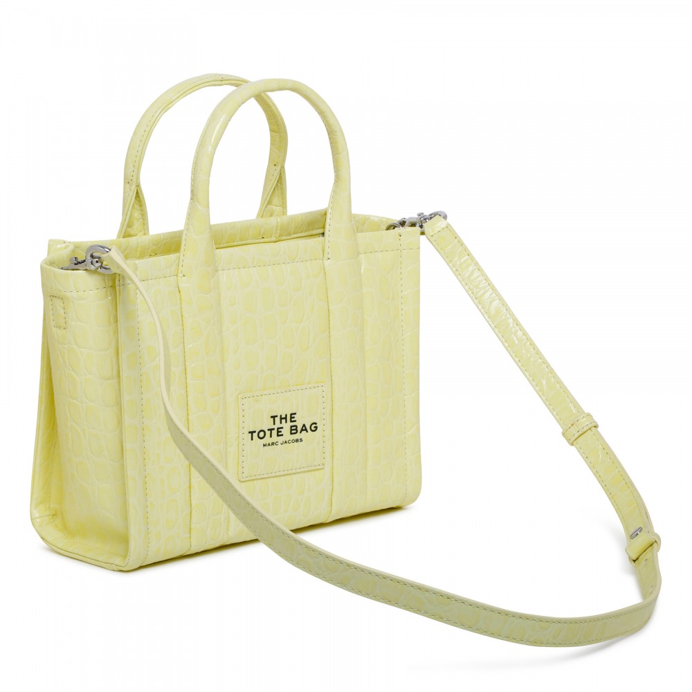 The Shiny Crinkle yellow mini tote