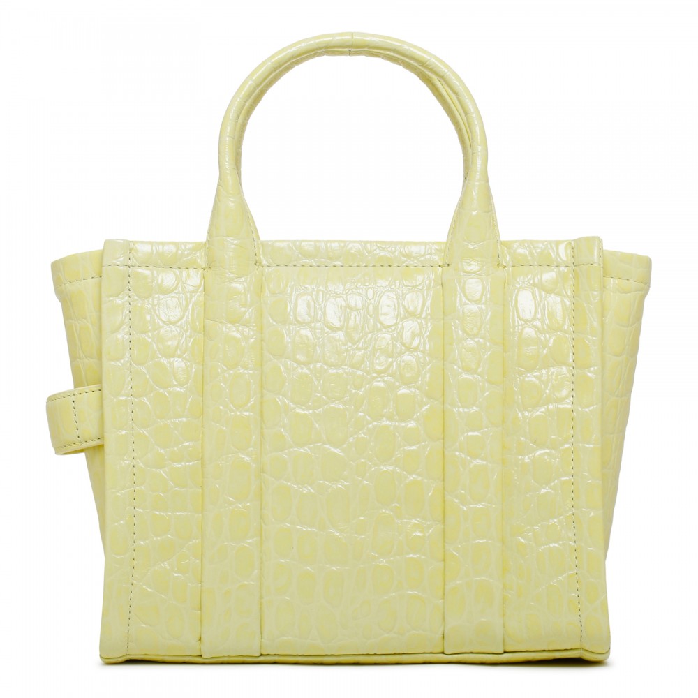 The Shiny Crinkle yellow mini tote