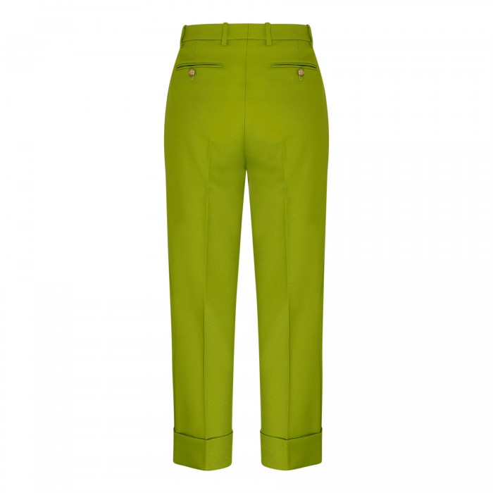 Green cropped pants
