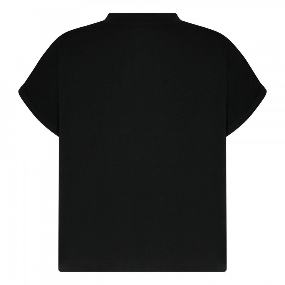 Logo print black T-shirt