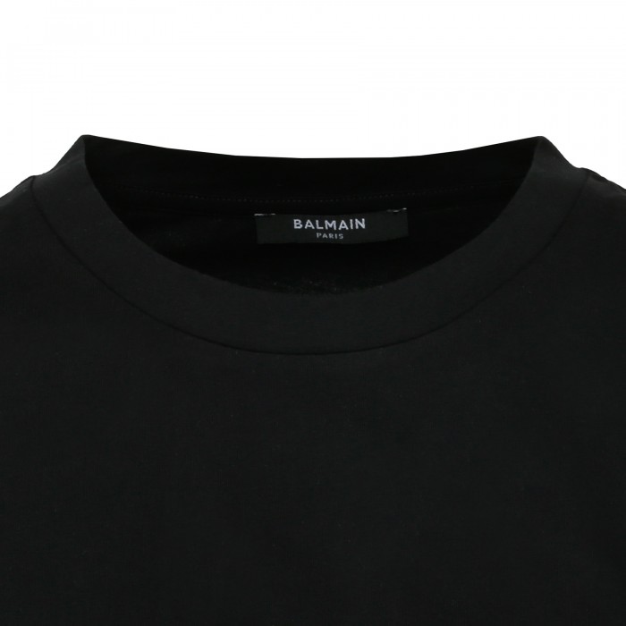 Logo print black T-shirt