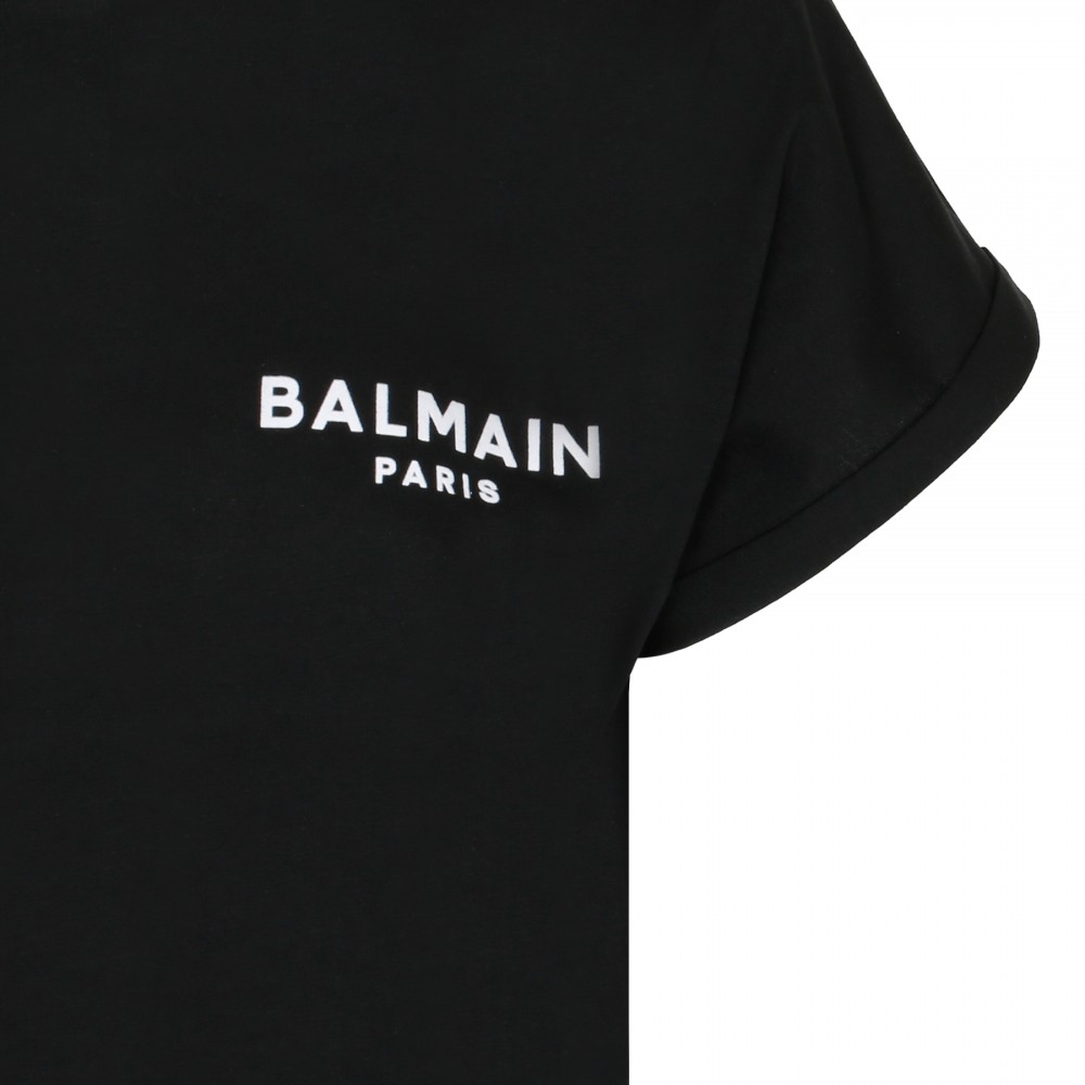 Logo print black T-shirt