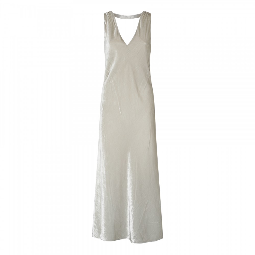 Silver velvet dress
