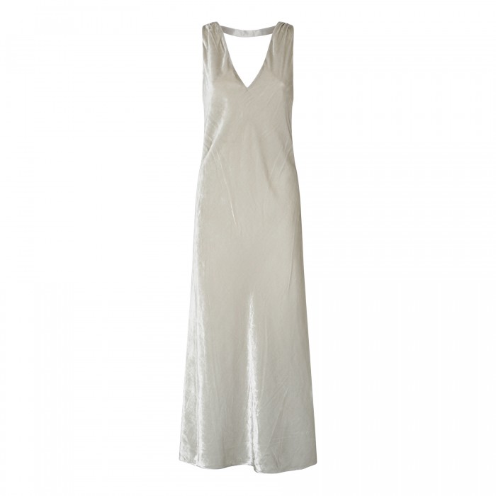 Silver velvet dress