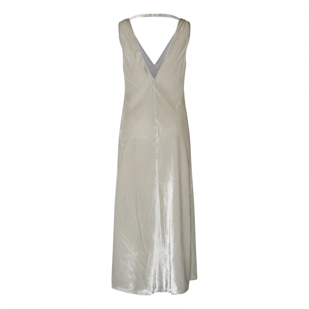 Silver velvet dress