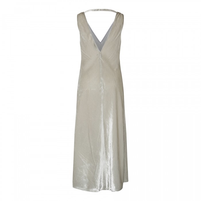 Silver velvet dress