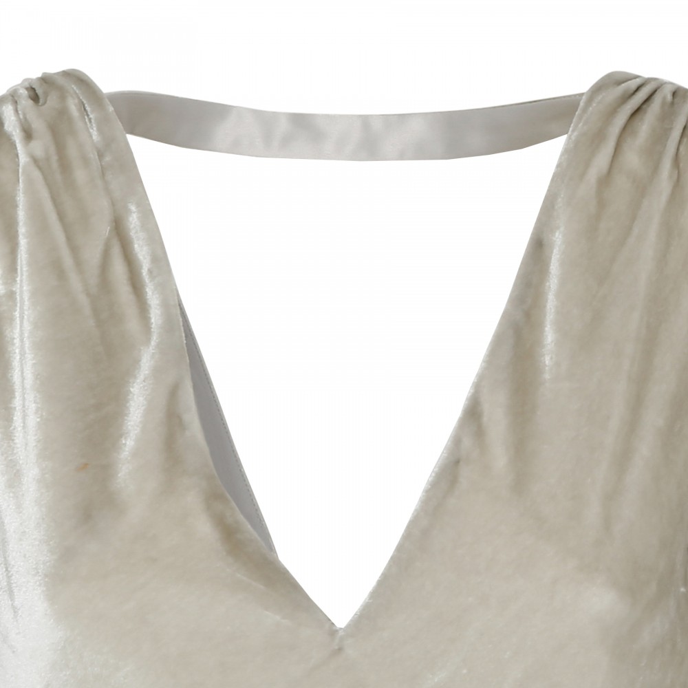 Silver velvet dress
