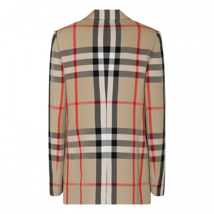 Check wool blazer