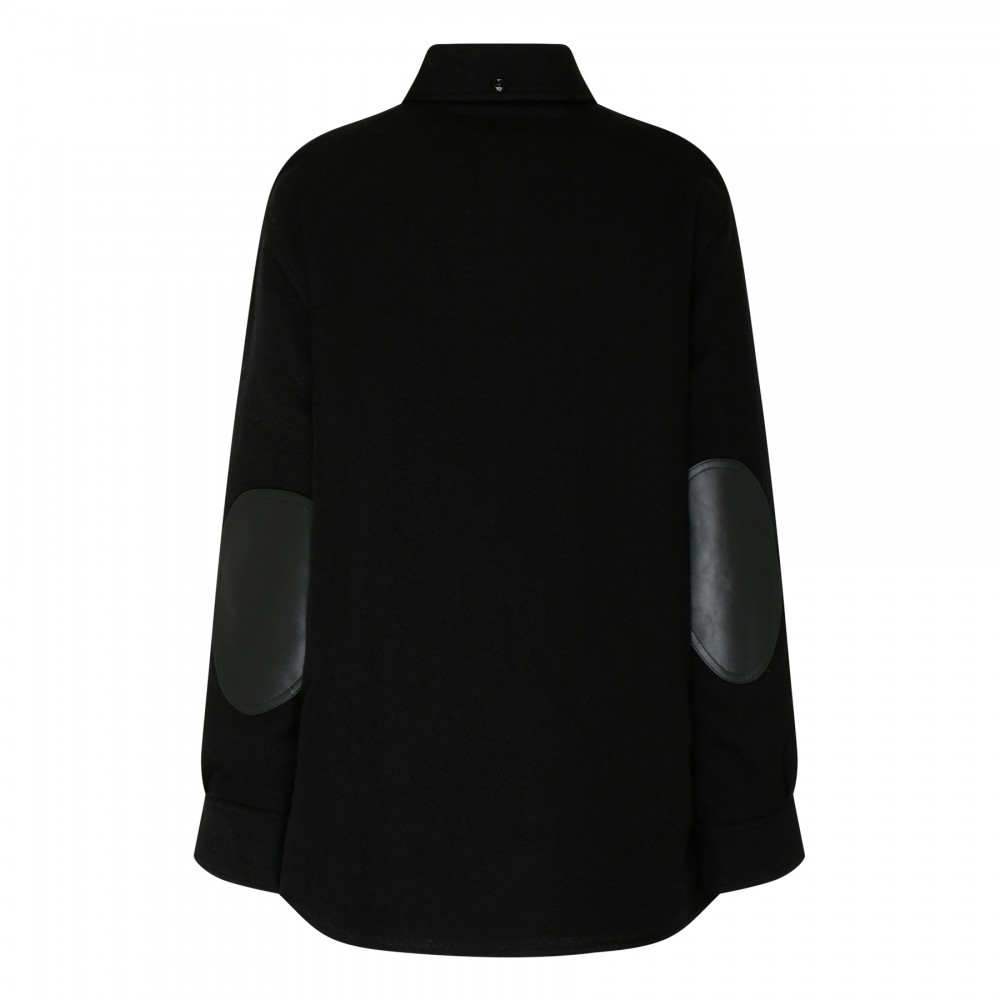 Embroidered leaf wool jacket