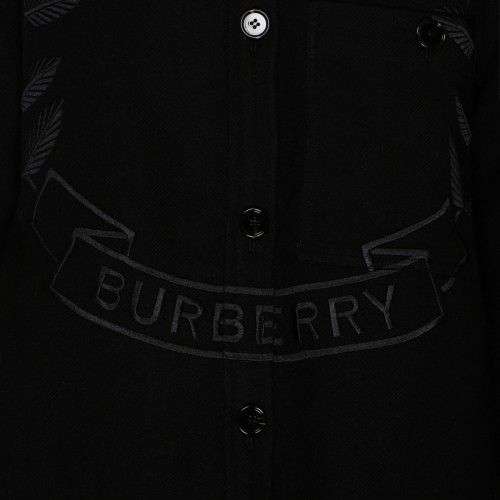 Embroidered leaf wool jacket 2