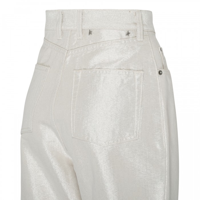 Coated denim jeans