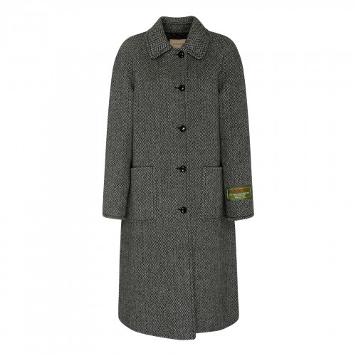 Reversible chevron GG wool...