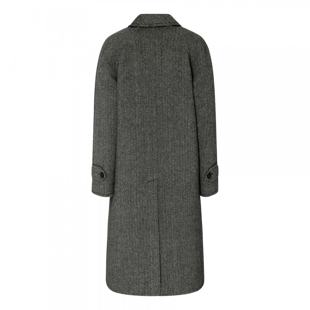 Reversible chevron GG wool coat
