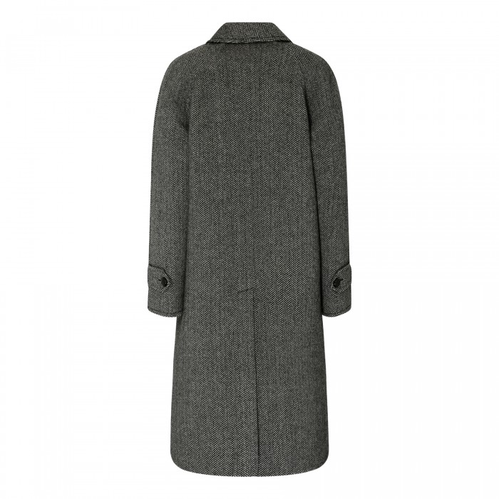 Reversible chevron GG wool coat