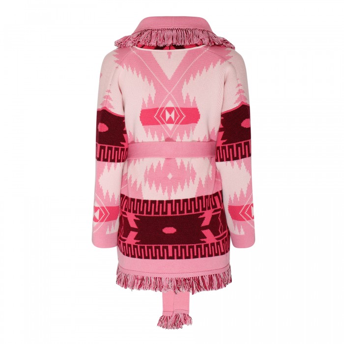 Icon jacquard pink and fuchsia cardigan