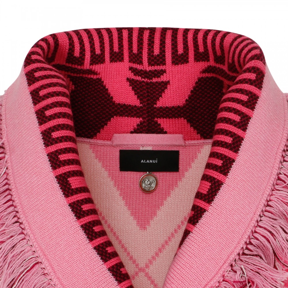 Icon jacquard pink and fuchsia cardigan