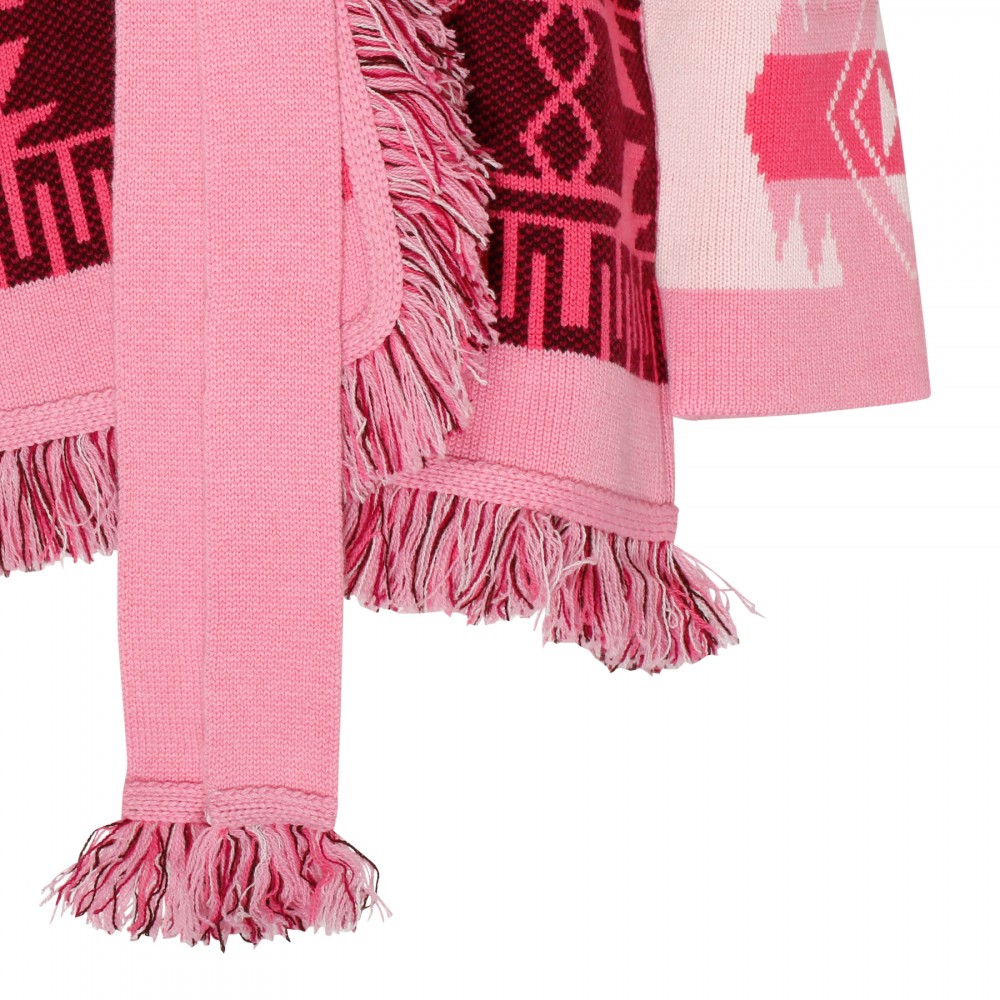 Icon jacquard pink and fuchsia cardigan