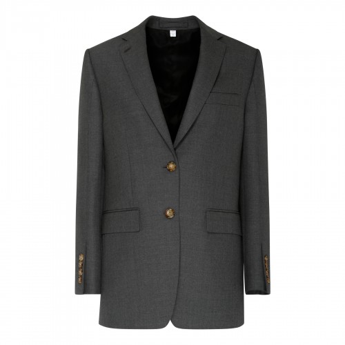 Gray wool tailored blazer