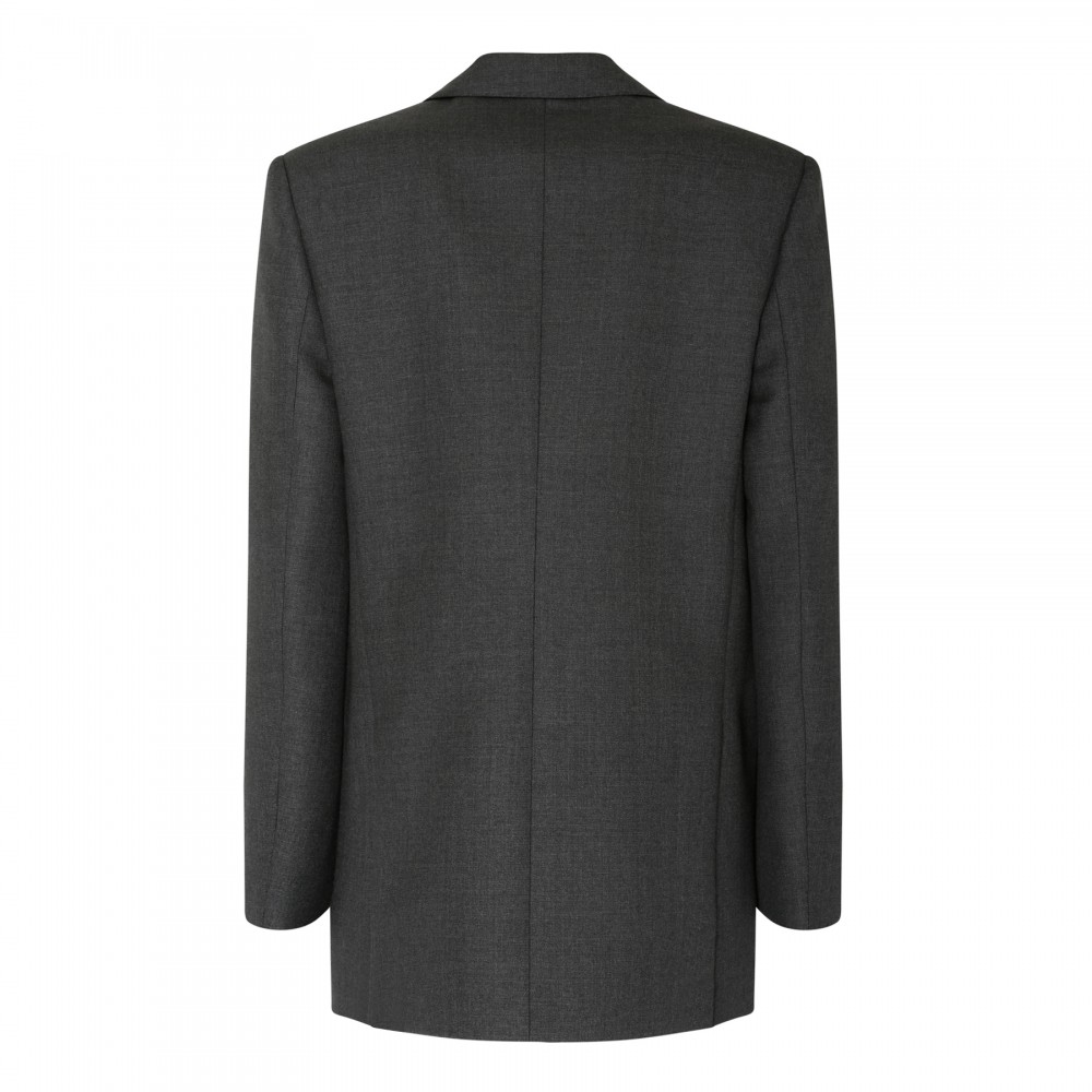 Gray wool tailored blazer