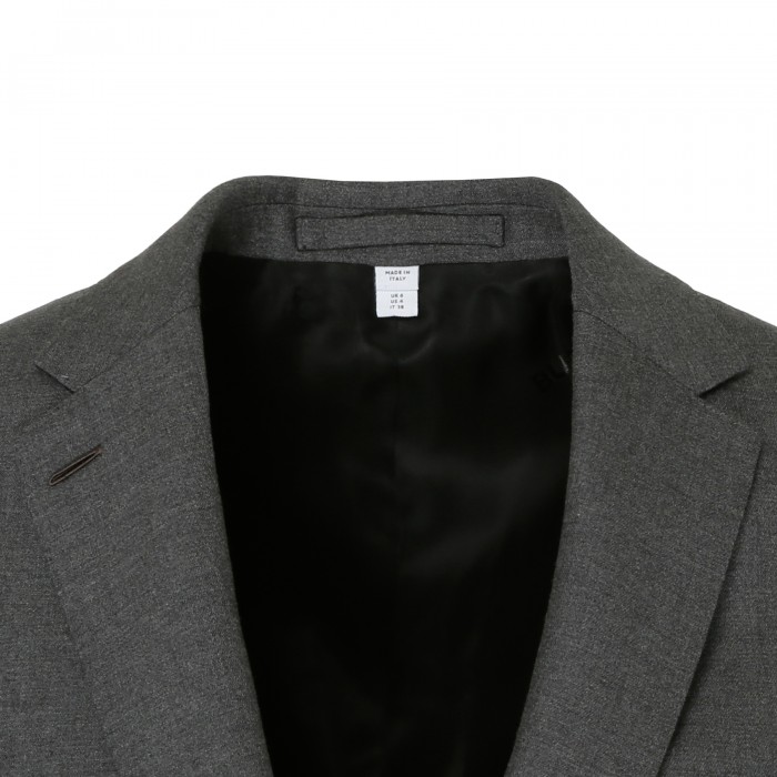 Gray wool tailored blazer